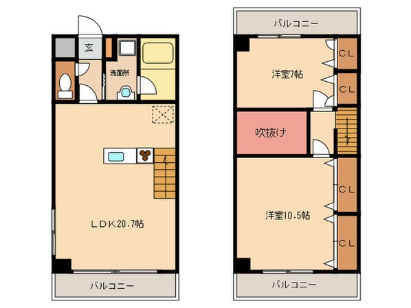 ＣａｓａＥＬＥＶＡＴＯⅡの物件間取画像